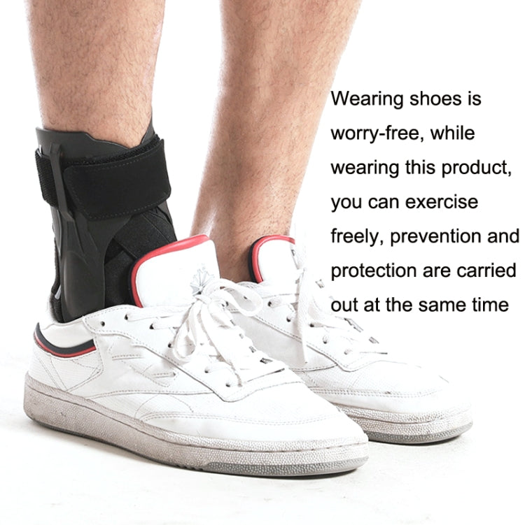 1 Pair Compression Fixed Plastic Sheet Support Strap Ankle Protector, Size: XL (Black)