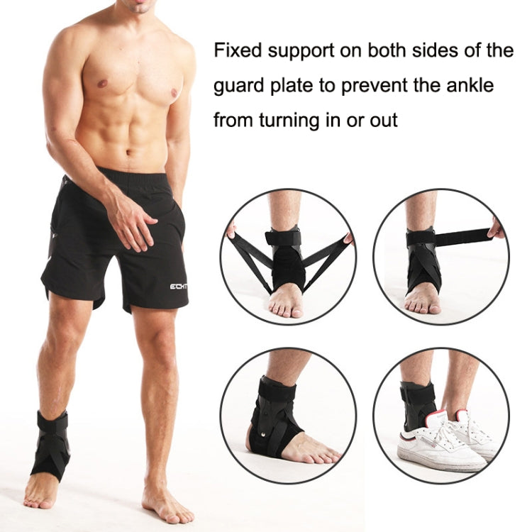 1 Pair Compression Fixed Plastic Sheet Support Strap Ankle Protector, Size: XL (Black)