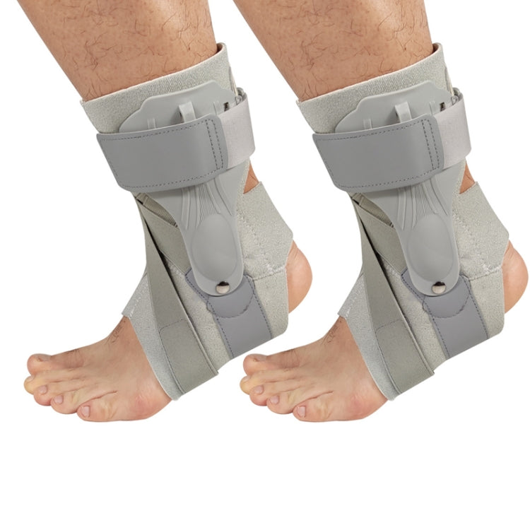 1 Pair Compression Fixed Plastic Sheet Support Strap Ankle Protector, Size: L (Gray)