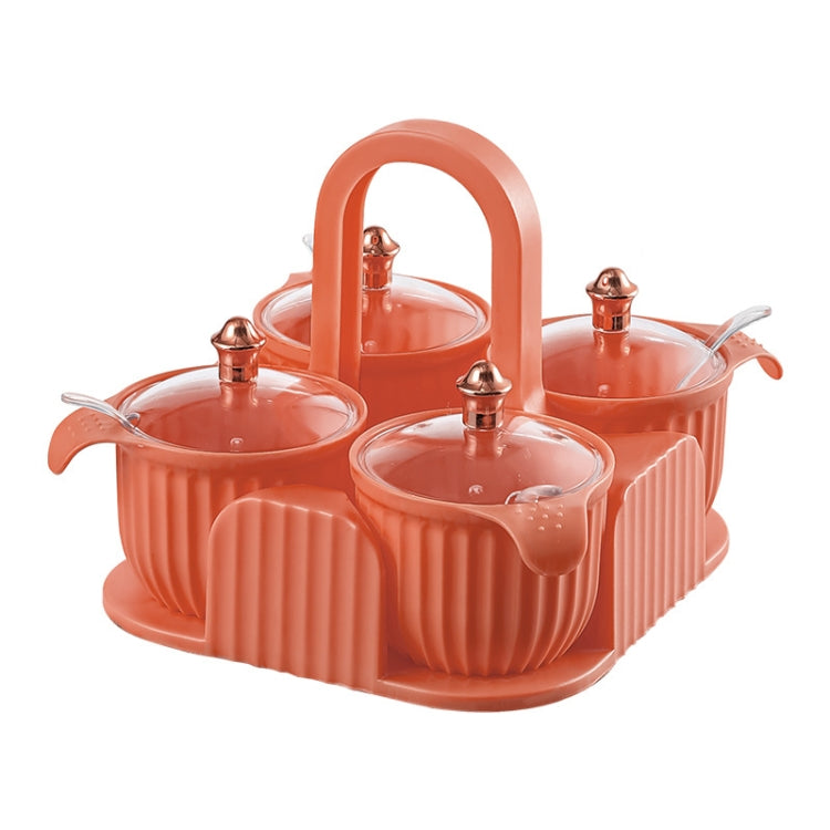 Home Portable Kitchen Transparent Seasoning Box with Lid