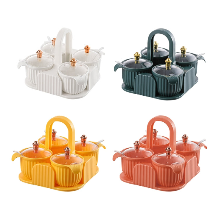 Home Portable Kitchen Transparent Seasoning Box with Lid