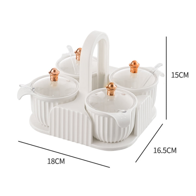 Home Portable Kitchen Transparent Seasoning Box with Lid