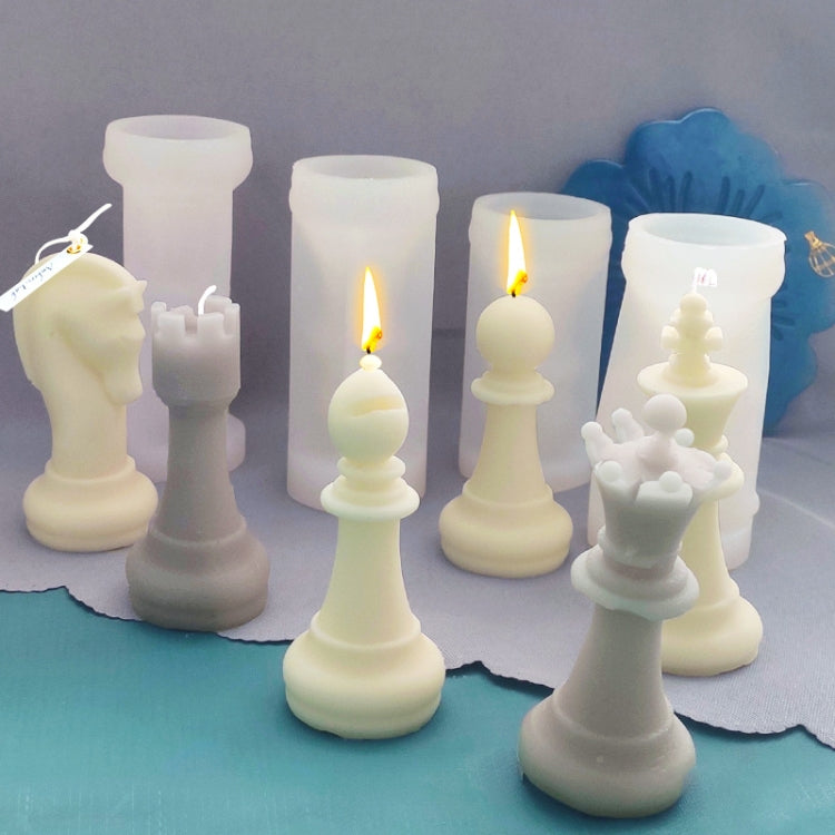 2 PCS Chess Aromatherapy Candle Silicone Mold Crystal Epoxy Mold, Specification: Queen LZ-18