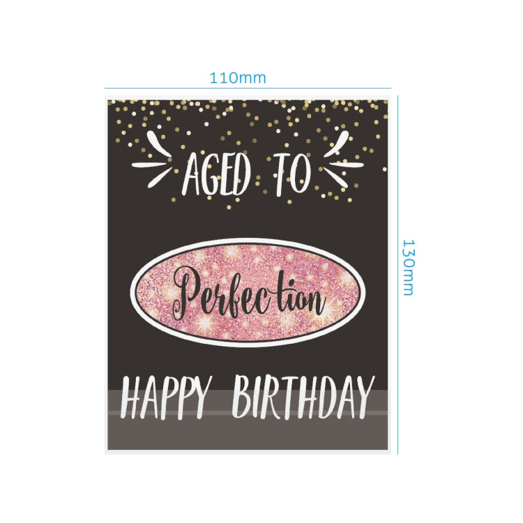 2 Sets  50th Birthday Party Decoration Red Wine Label Sticker(15 Sheet/ set)