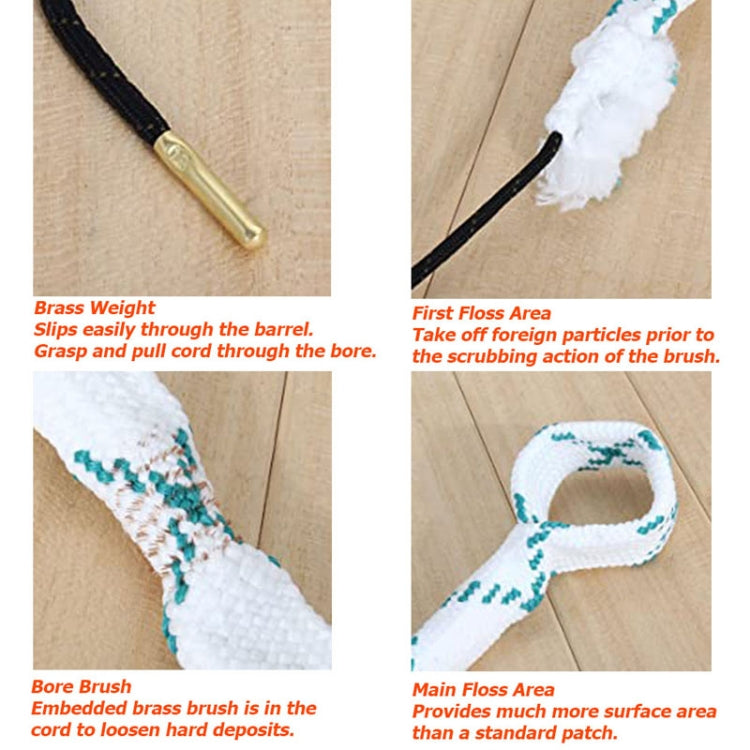 2 PCS Strip Cotton Rope Cleaning Dust Removal Tube Brush, Specification: G17 40CAL.41CAL.