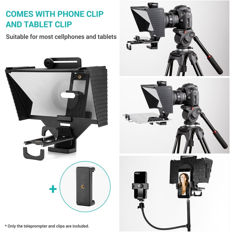 TC3 Portable Interview Teleprompter Kit with Remote Control(Black)