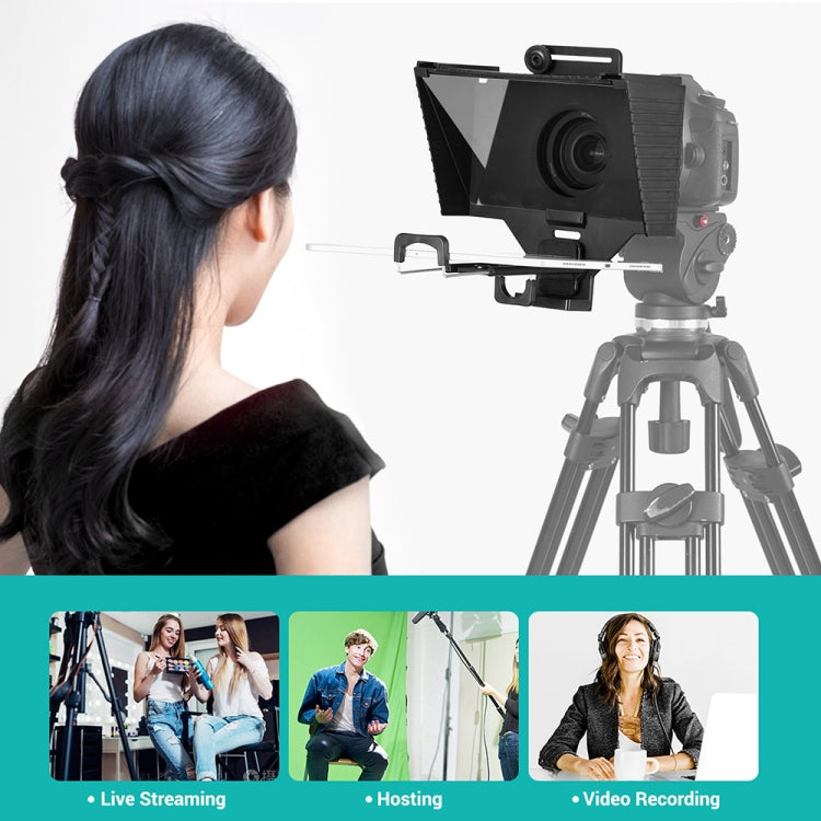 TC3 Portable Interview Teleprompter Kit with Remote Control(Black)