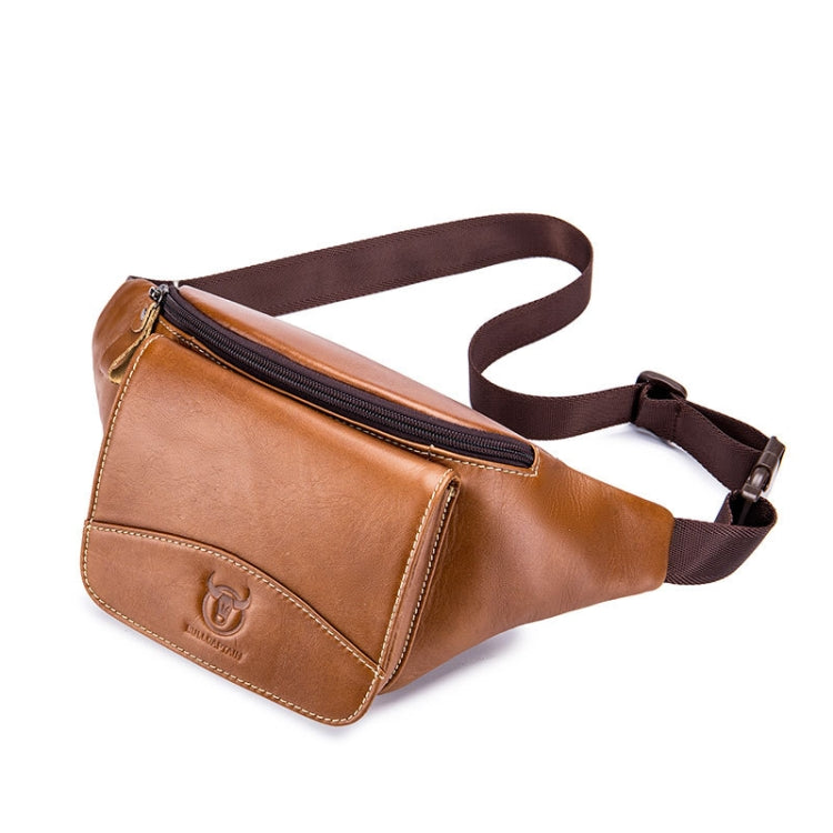BULL CAPTAIN Cowhide Waist Bag Large Capacity Multifunctional Wallet For Men