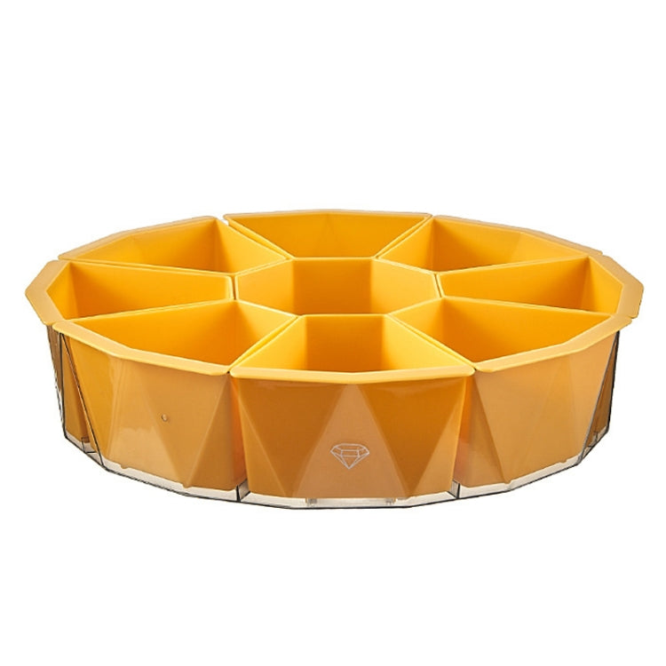 Home Hot Pot Rotating Double Tissue Vegetable And Drainage Basket(Yellow)