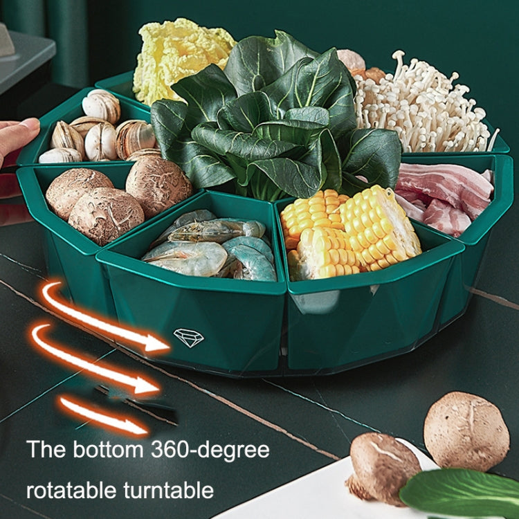 Home Hot Pot Rotating Double Tissue Vegetable And Drainage Basket(Yellow)