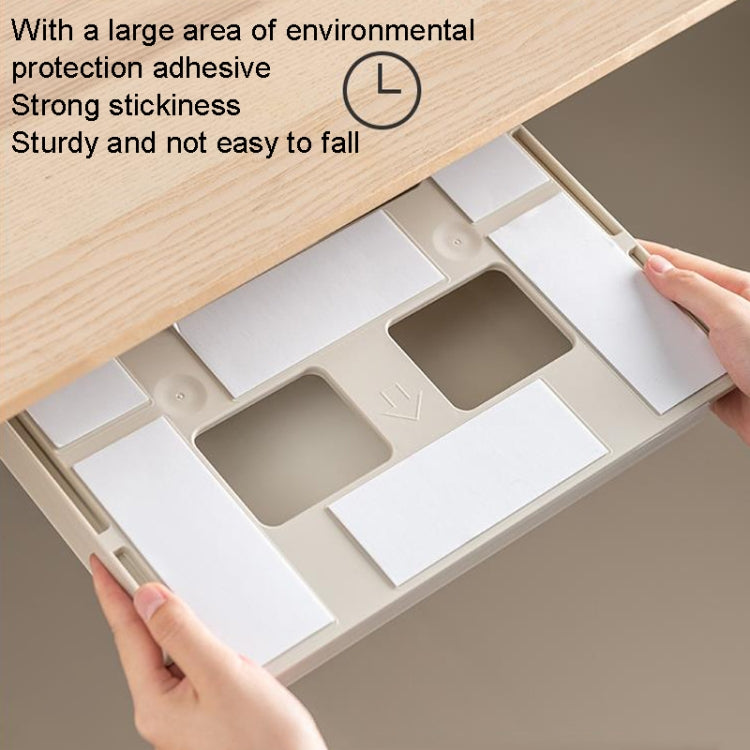 Under-Desk Storage Box Stationery Sundries Organize Hanging Box Hidden Drawer, Color: Gray Large
