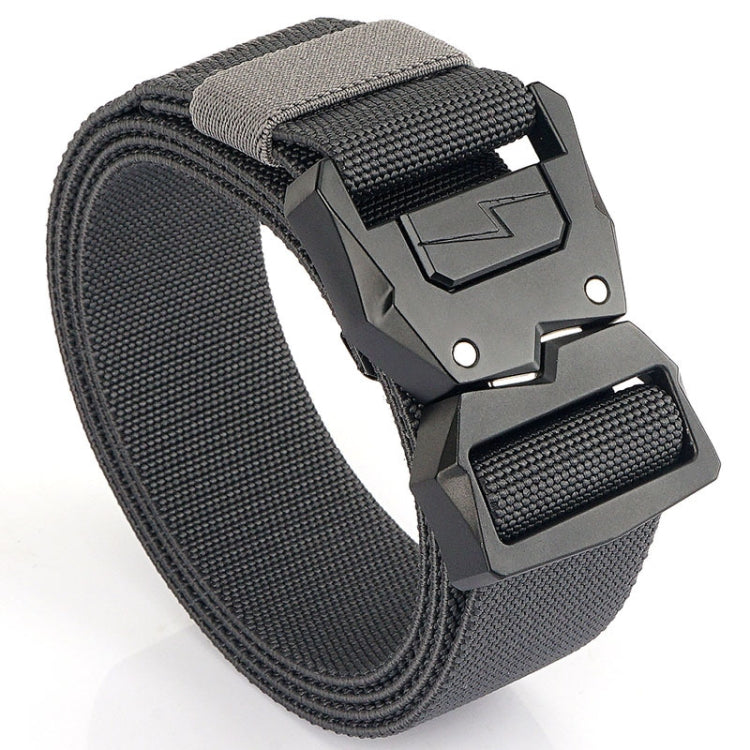 Outdoor Casual Lightning Buckle Men Elastic Belt, Length: 125cm