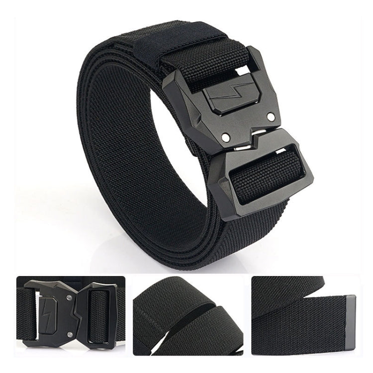 Outdoor Casual Lightning Buckle Men Elastic Belt, Length: 125cm