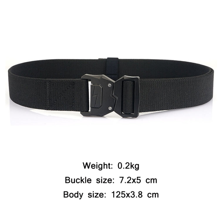 Outdoor Casual Lightning Buckle Men Elastic Belt, Length: 125cm
