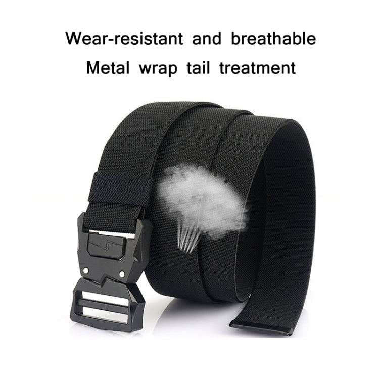 Outdoor Casual Lightning Buckle Men Elastic Belt, Length: 125cm