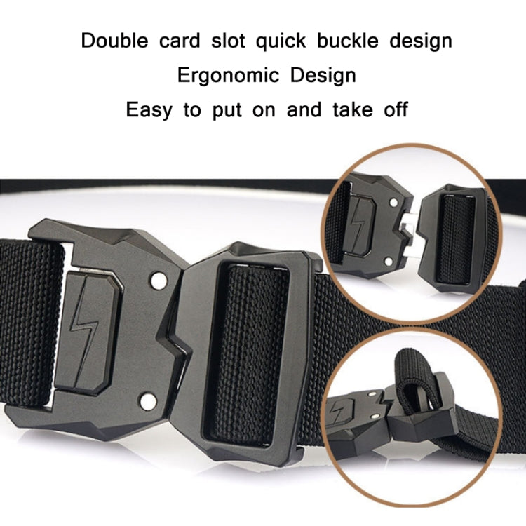 Outdoor Casual Lightning Buckle Men Elastic Belt, Length: 125cm