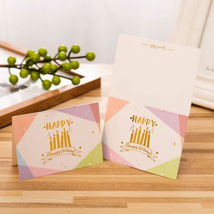50 PCS Hot Stamping Embossed Birthday Card