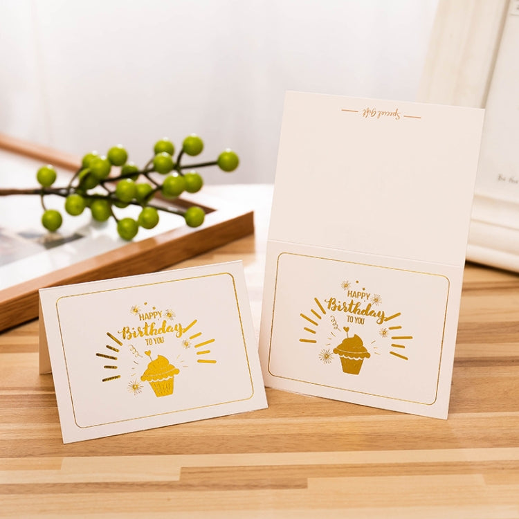 50 PCS Hot Stamping Embossed Birthday Card