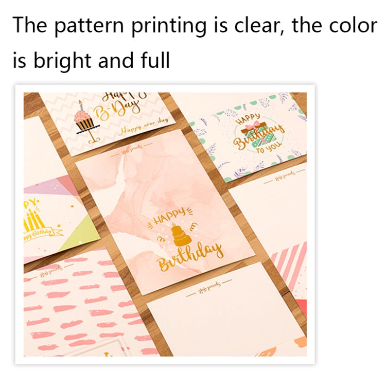 50 PCS Hot Stamping Embossed Birthday Card