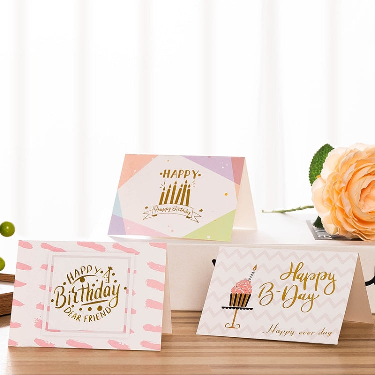 50 PCS Hot Stamping Embossed Birthday Card