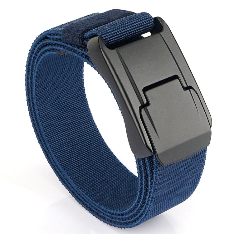 Men Casual Fashion Stretch Woven Quick Buckle Belt, Length: 125cm