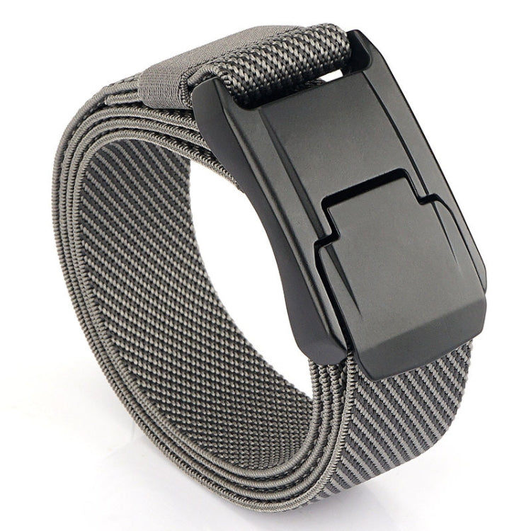 Men Casual Fashion Stretch Woven Quick Buckle Belt, Length: 125cm