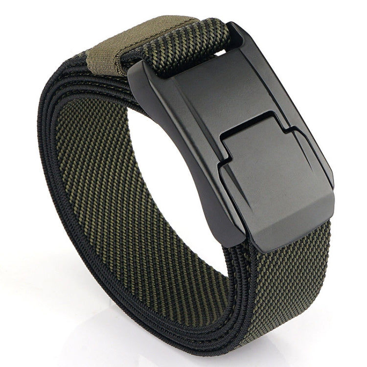 Men Casual Fashion Stretch Woven Quick Buckle Belt, Length: 125cm
