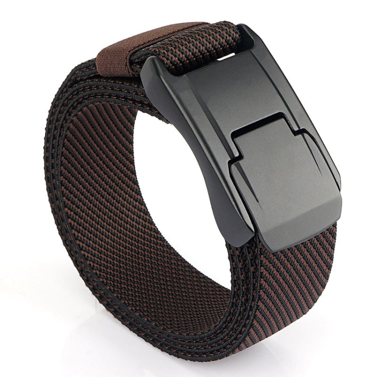 Men Casual Fashion Stretch Woven Quick Buckle Belt, Length: 125cm