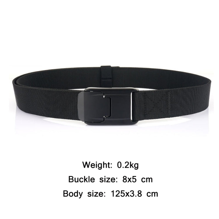 Men Casual Fashion Stretch Woven Quick Buckle Belt, Length: 125cm