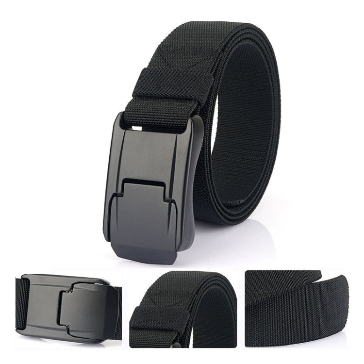 Men Casual Fashion Stretch Woven Quick Buckle Belt, Length: 125cm