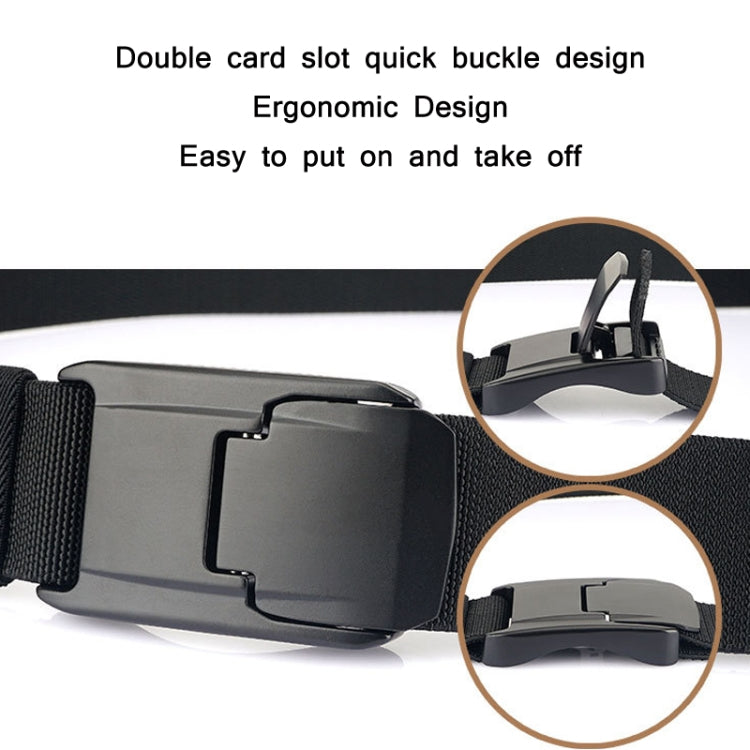Men Casual Fashion Stretch Woven Quick Buckle Belt, Length: 125cm