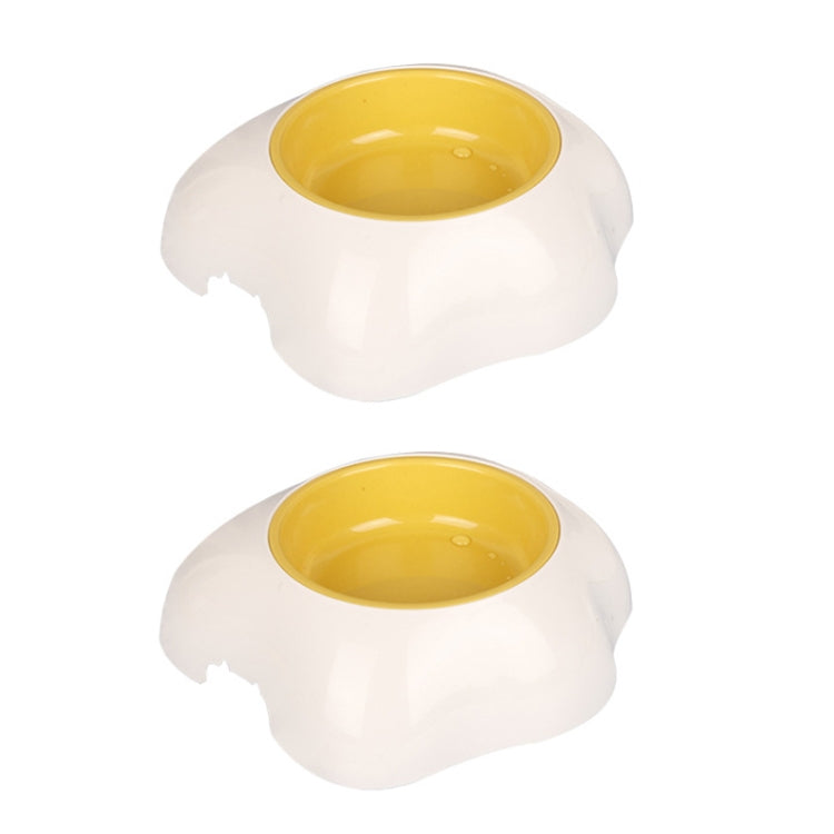 2 PCS Pet Egg Yolk Bowl Anti-Knocking Dog Cat Bowl, Style: Single Bowl