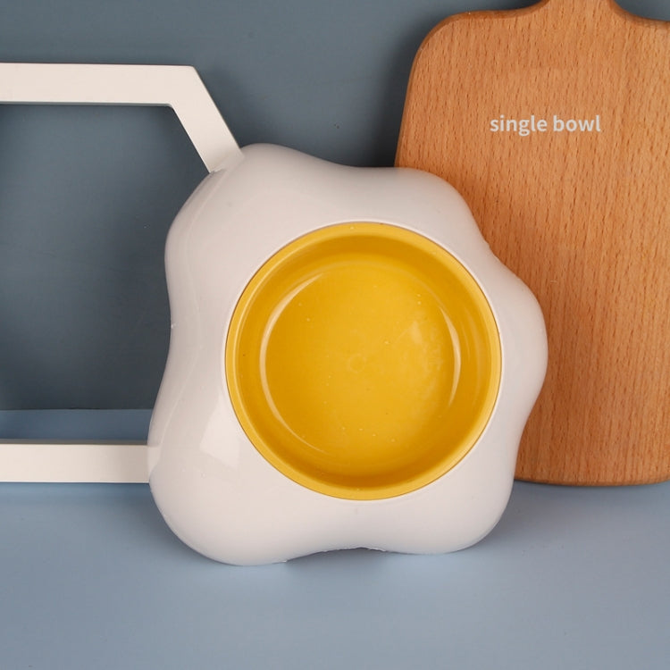 2 PCS Pet Egg Yolk Bowl Anti-Knocking Dog Cat Bowl, Style: Single Bowl