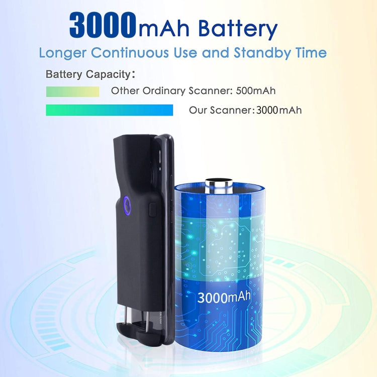 HC101D 2D Bluetooth Barcode Scanner Barcode Reader Mobile Phone Back Clip Data Matrix Code Scanner