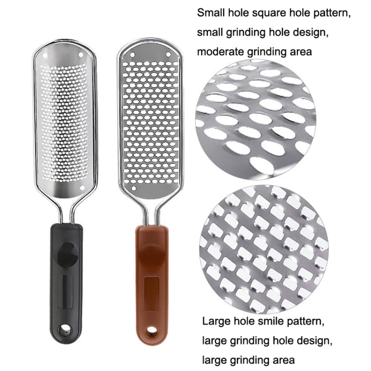 Stainless Steel Exfoliating Pedicure Grinding And Rubbing Machine, Style: Big Hole Smiles (Black)