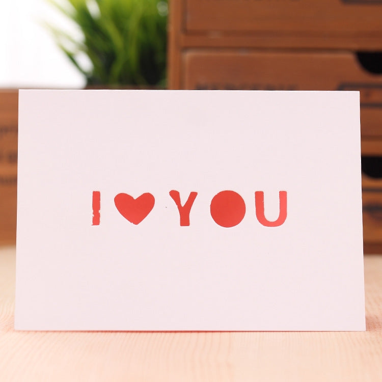 50 PCS A-035 Large Hollow Letters Holiday Greeting Card