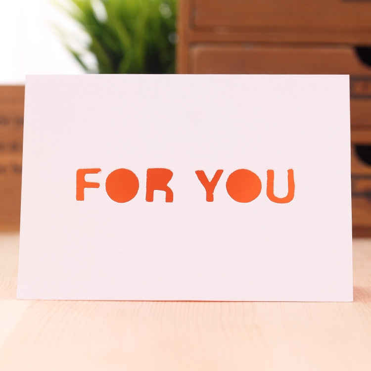50 PCS A-035 Large Hollow Letters Holiday Greeting Card