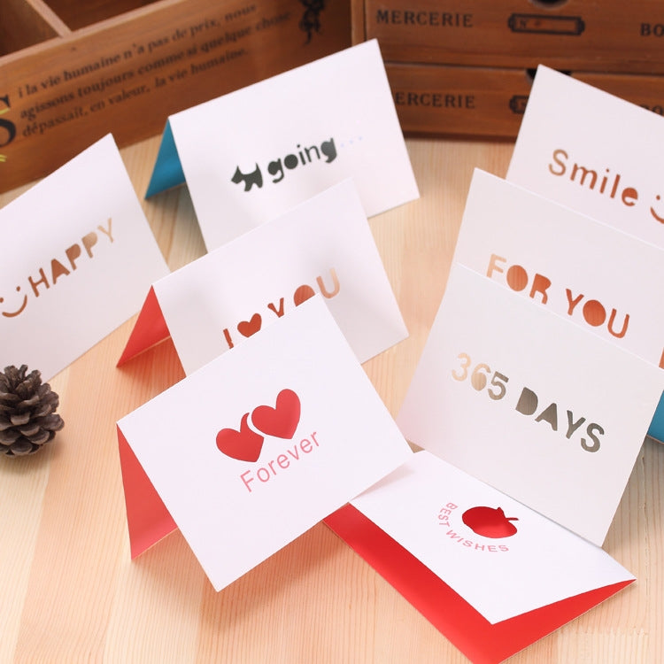 50 PCS A-035 Large Hollow Letters Holiday Greeting Card