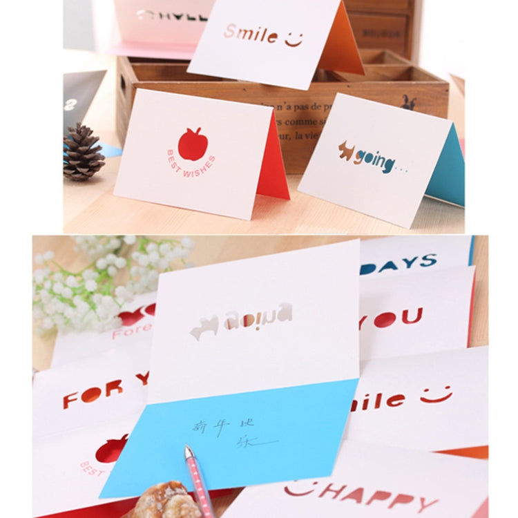 50 PCS A-035 Large Hollow Letters Holiday Greeting Card