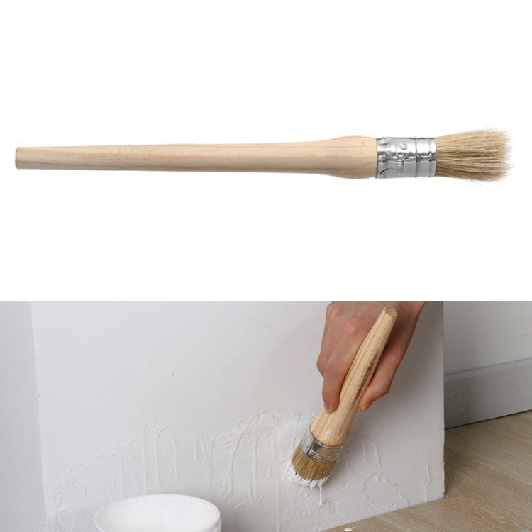 20 PCS Round Head Long Handle Paintbrush Bristle Wood Handle Brush, Diameter: 20mm