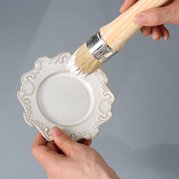 20 PCS Round Head Long Handle Paintbrush Bristle Wood Handle Brush, Diameter:  30mm