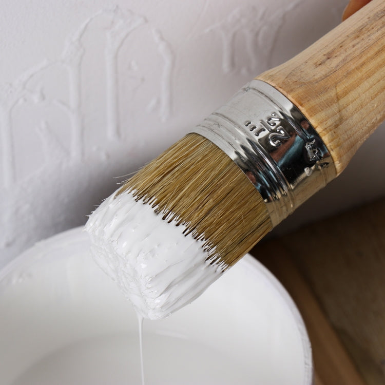 20 PCS Round Head Long Handle Paintbrush Bristle Wood Handle Brush, Diameter: 50mm