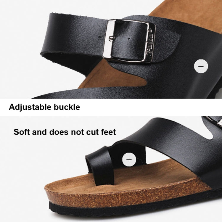 Couple Cork Slippers Men Summer Flip-flops Beach Sandals, Size: 40