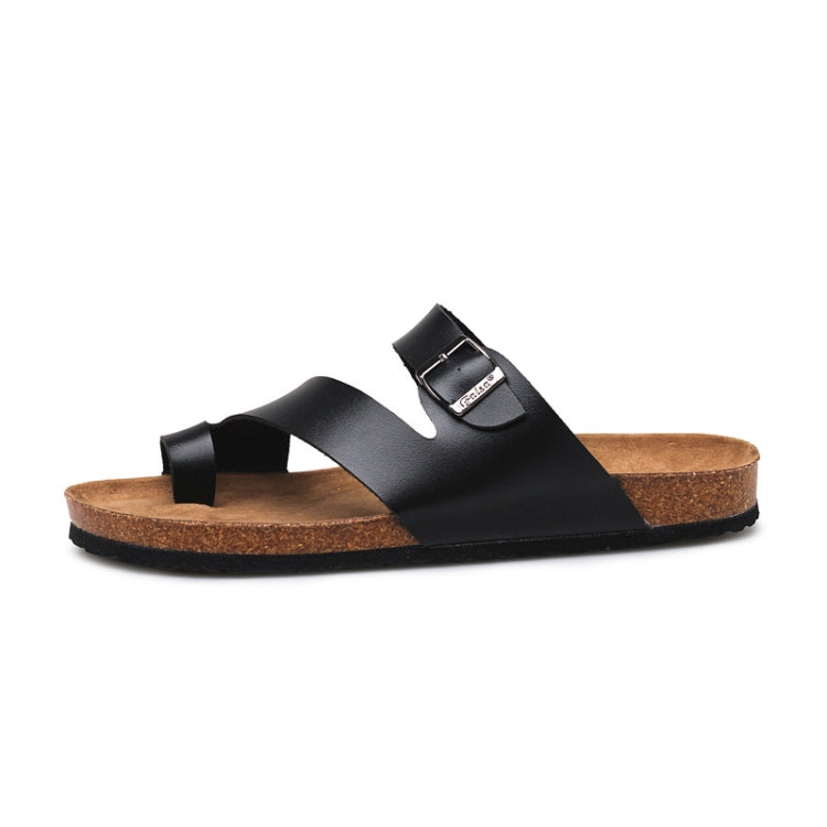 Couple Cork Slippers Men Summer Flip-flops Beach Sandals, Size: 42