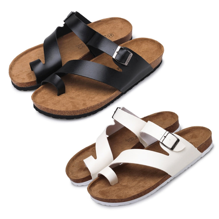 Couple Cork Slippers Men Summer Flip-flops Beach Sandals, Size: 36
