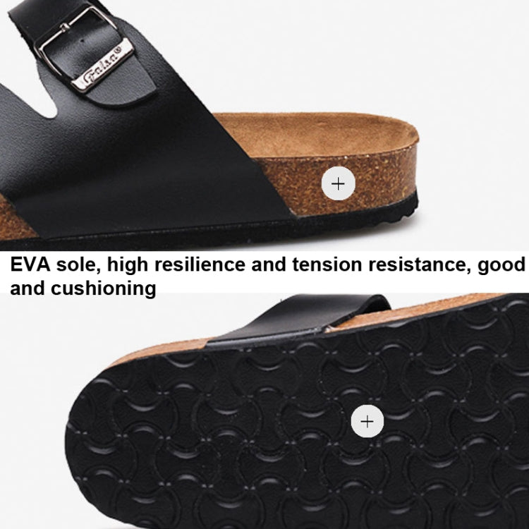 Couple Cork Slippers Men Summer Flip-flops Beach Sandals, Size: 37