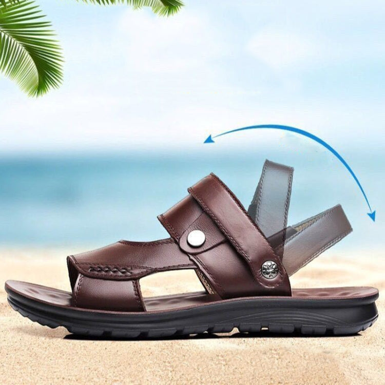 Non-slip Outer Wear Dual-use Sandals Slippers Men Casual Beach Shoes, Size: 40