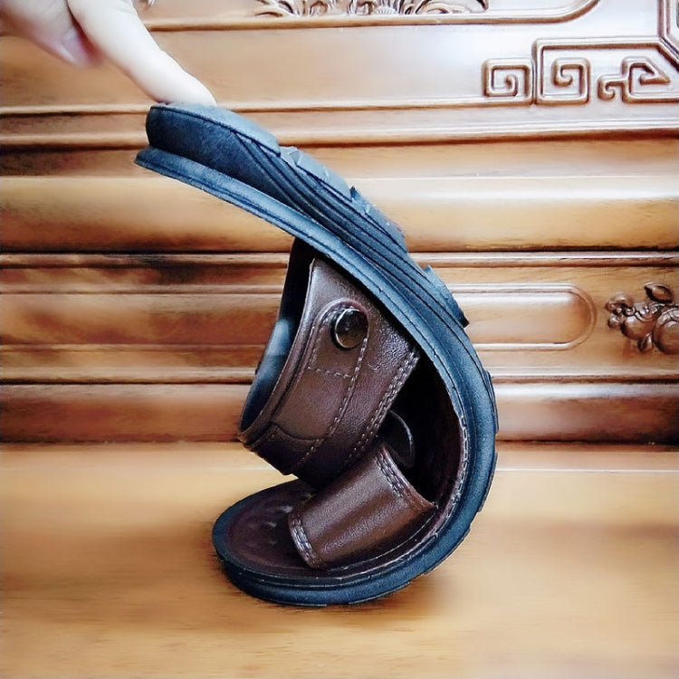 Non-slip Outer Wear Dual-use Sandals Slippers Men Casual Beach Shoes, Size: 43