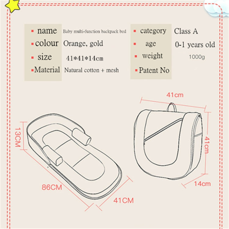 Mom Backpack Baby Nest Bed Portable Baby Travel Folding Baby Bed Bag