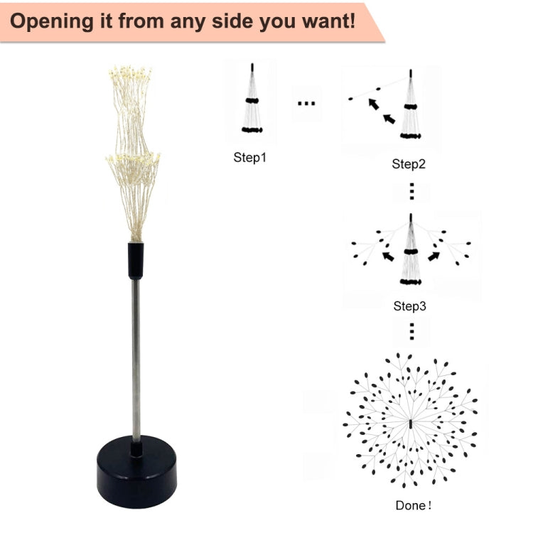 Indoor LED Branch Table Lamp Battery Box USB Fireworks Light(Warm White)